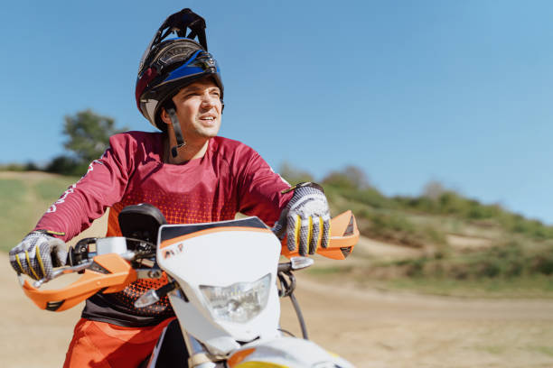 istock Motocross rider close up portrait 1463535606