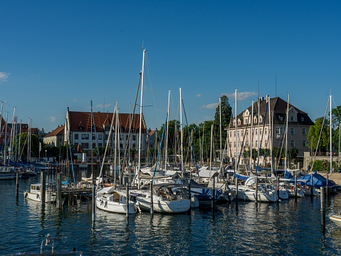 Summer time at the city of Lindau at the lake constance in Bavaria