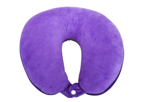 istock Purple travel pillow isolated on white background 1463539913