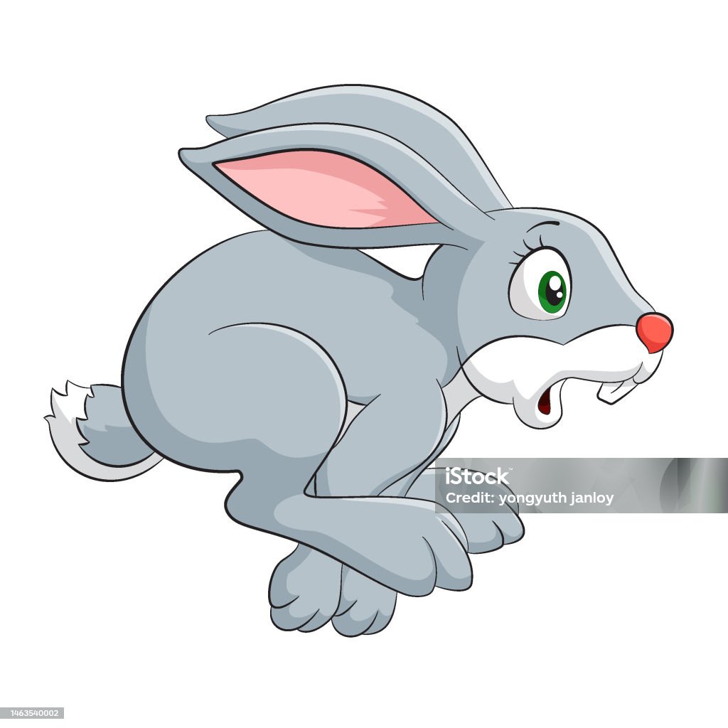 Running Rabbit Cartooning Running Rabbit Stock Illustration - Download Image Now - Rabbit ...