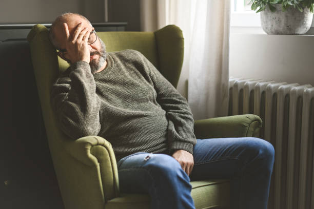 istock Mature adult man (mental burnout) 1463542680