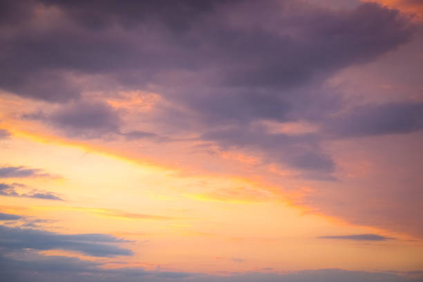 istock Picturesque view of sunset sky with beautiful clouds 1463548584