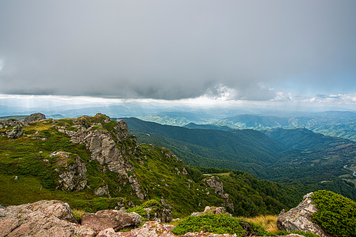 Babin Zub mountain peak in Old Mountain National park, Serbia,