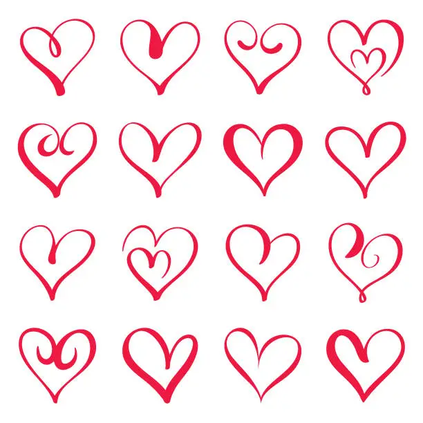 Vector illustration of Hearts