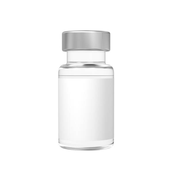istock Vaccine vial. Blank label. Isolated on white background. 1463555019