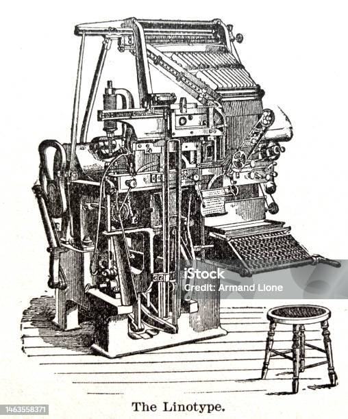 Linotype Machine 1899 Stock Illustration Download Image Now Casting