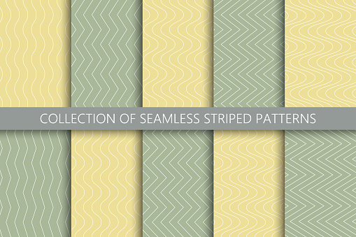 Striped R Outline Collection Of Green Seamless Striped Outline Patterns Simple Paper ...