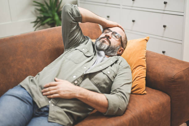 istock Mature adult man in home interior ( negative emotion) 1463558848