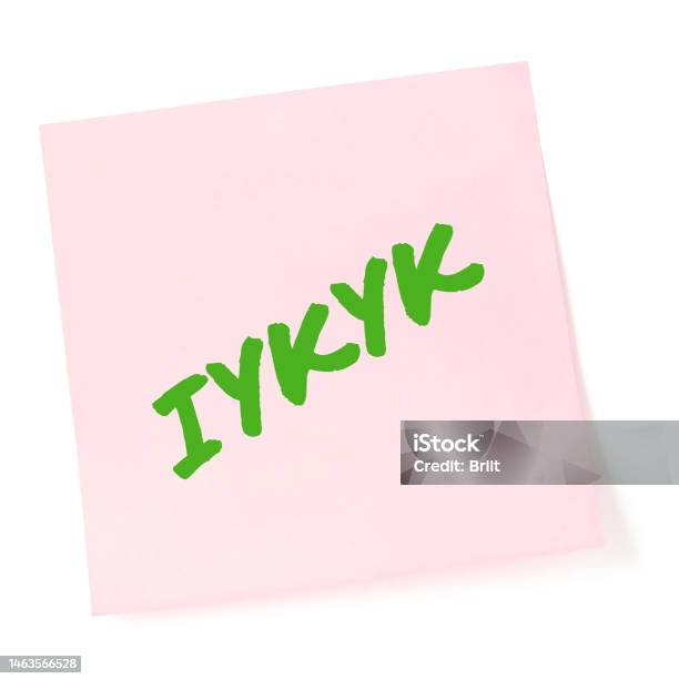 If You Know You Know Acronym Iykyk Typography Text Macro Closeup Red Marker  Written Generation Z Tiktok Slang Word Hashtag Iykyk Selected Group Inside  Jokes Specific Community Content Knowledge Concept Isolated Pink