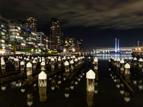 Melbourne's Docklands at night