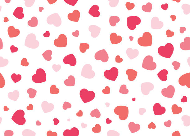 walentynkowe tło. bezszwowy wzór z sercami. - heart shape pink background cartoon vector stock illustrations