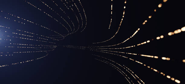 istock 3d illustration Glowing fiber optic cable. Information and data flows by wire. The concept of technology and information transfer 1463590450
