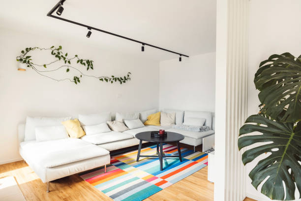istock Pregnant woman in an apartment doing everyday stuff 1463592406