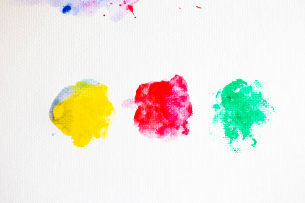 Abstract colorful watercolor hand paint on white background art paint