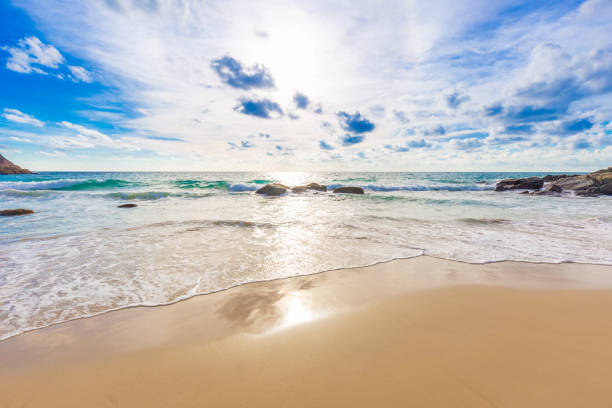 istock Sea beach wave sunset sky with cloud summer vacation concept 1463604406