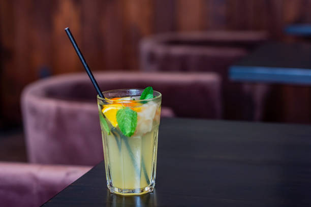 istock Cold drink from fresh fruits with ice in a coffee shop. 1463610809