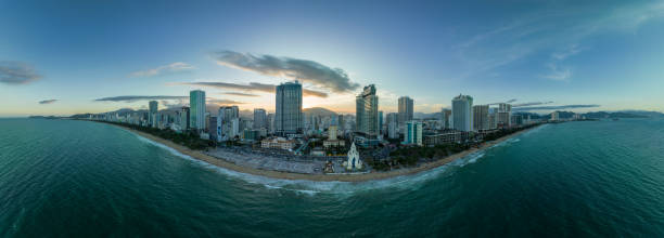 istock Drone view panorama Nha Trang city 1463621800