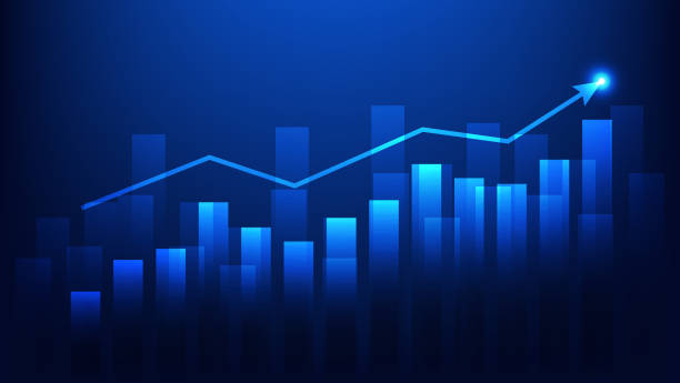 business growth and earning and profit performance concept - büyümek stock illustrations