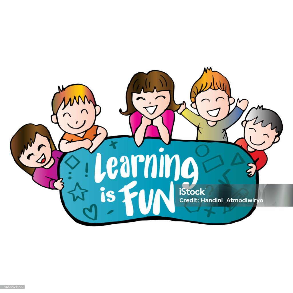 Lesson Fun Picture Learning Is Fun With Happy Kids Wall Art For Classroom Poster Stock ...