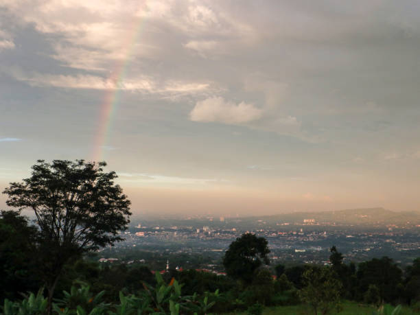 istock Evening view from the top of Mount Salak 1463627190