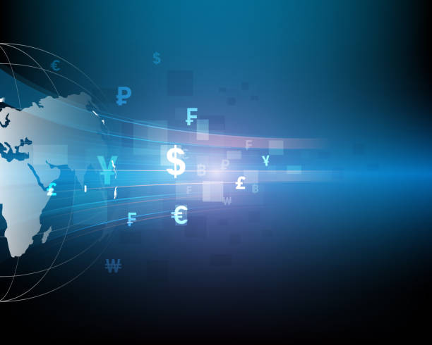 istock Currency exchange.money transfer.stock market.global network 1463635980