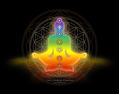 A wonderful source of inspiration especially for kinesiology practitioners, massage therapists, reiki and chakra energy healers, yoga studios or your meditation space.

Crown Chakra (Sahasrara), Third Eye Chakra (Ajna), Throat Chakra (Vishuddha), Heart Chakra (Anahata), Solar Plexus Chakra (Manipura), Sacral Chakra (Svadhisthana), Root Chakra (Muladhara) Flower of Life (Sacred Geometry)