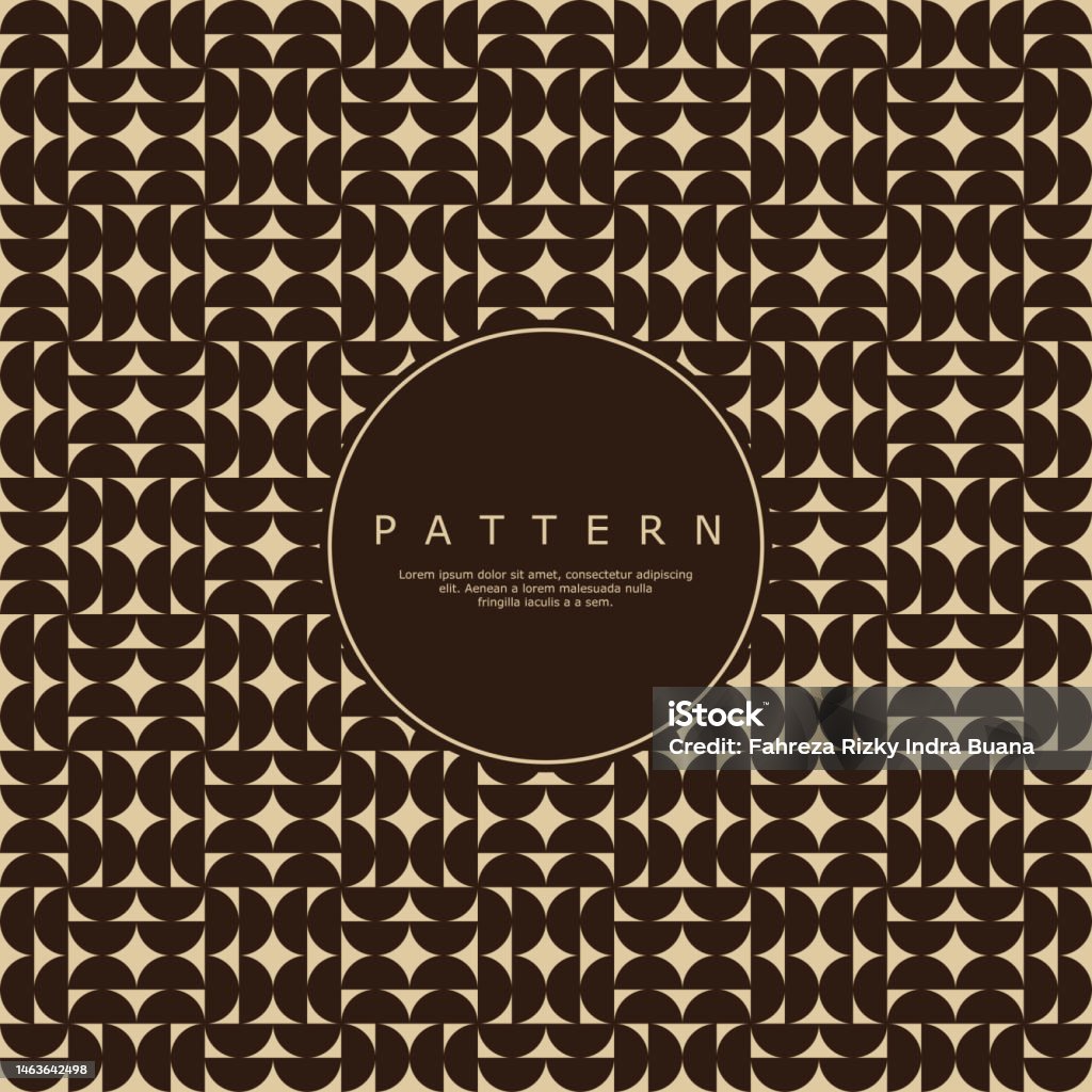 Simple Abstract Half Circle Seamless Pattern Design Vector Retro Circle ...