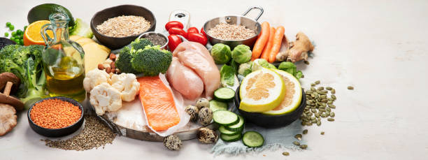 istock Selection of healthy food. 1463643190