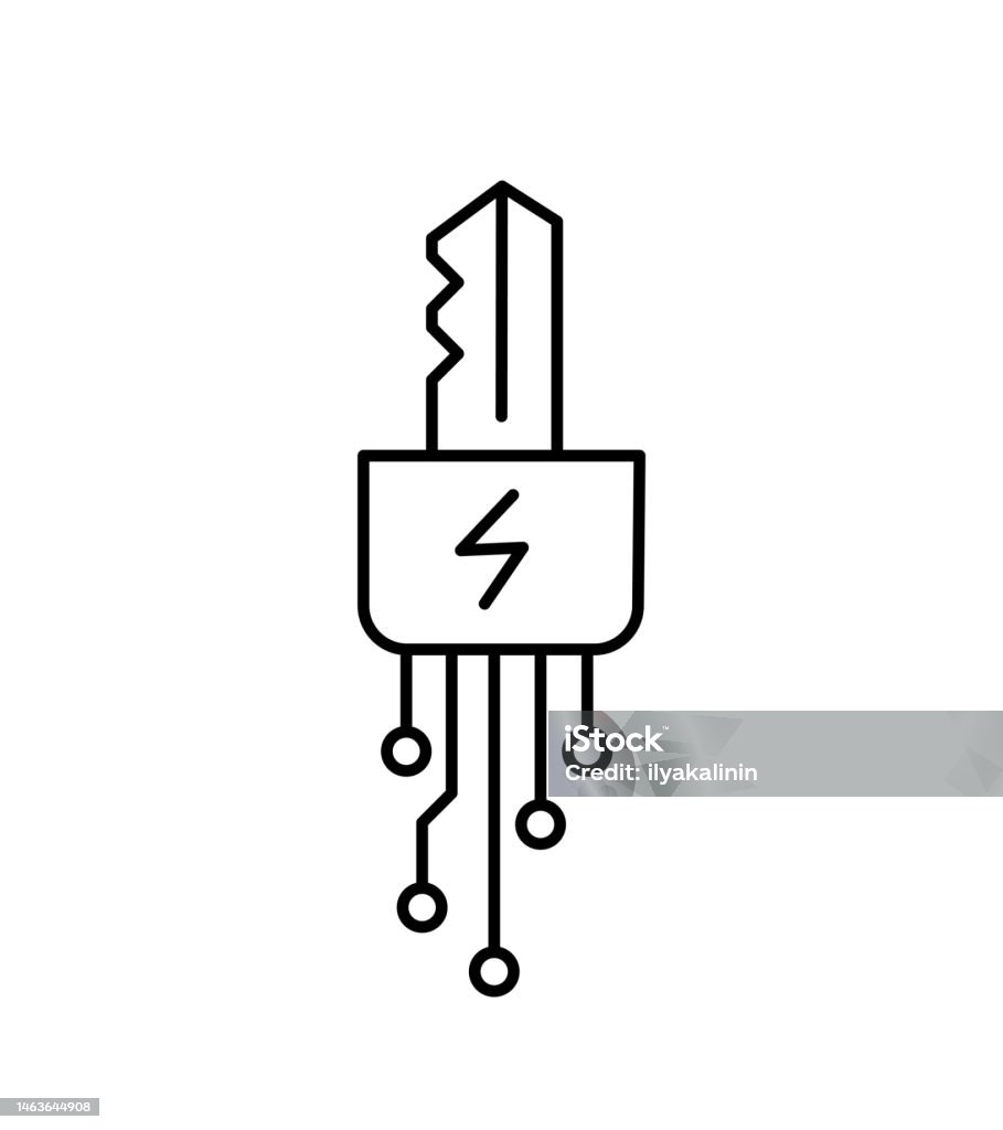 Authentication Vector Key Digital Key Account Authentication Cyber Security Vector Line Editable ...