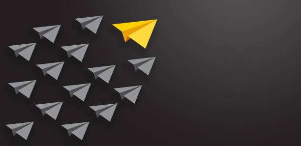 istock success leadership concept, yellow leader airplane leading white, strategy planning development 1463648603