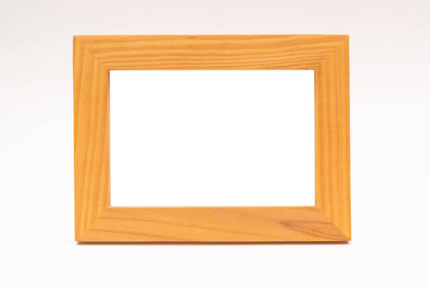 istock wooden photo frame. photo frame isolated on white background. 1463650960