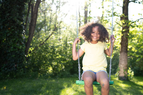 istock Girl sitting on swing 1463662066