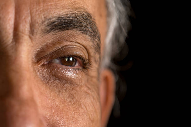 istock Close-up 63 years old man portrait ,eye focused 1463669062