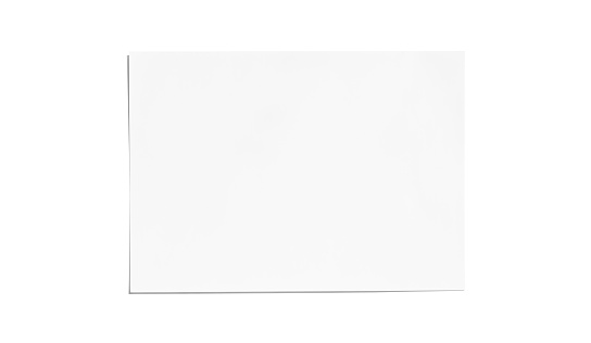 Blank sheet of paper on white background