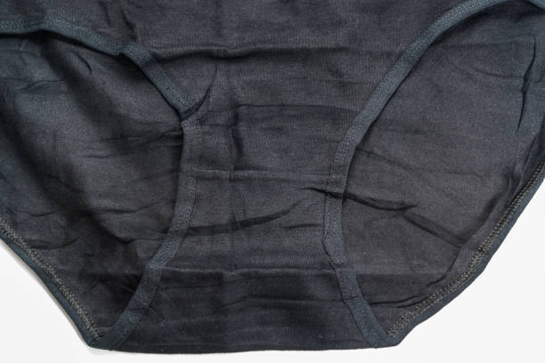 istock part of a black cotton panties on a white background. 1463674562