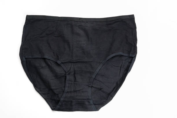 istock a black cotton panties on a white background. 1463674767