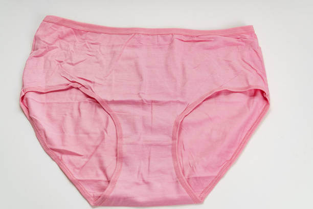 istock a pink cotton panties on a white background. 1463675361
