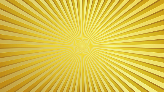 abstract gold sunburst pattern background for modern graphic design element. shining ray cartoon with colorful for website banner wallpaper and poster card decoration