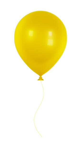 istock Yellow balloon for birthday party celebration isolated 1463681448