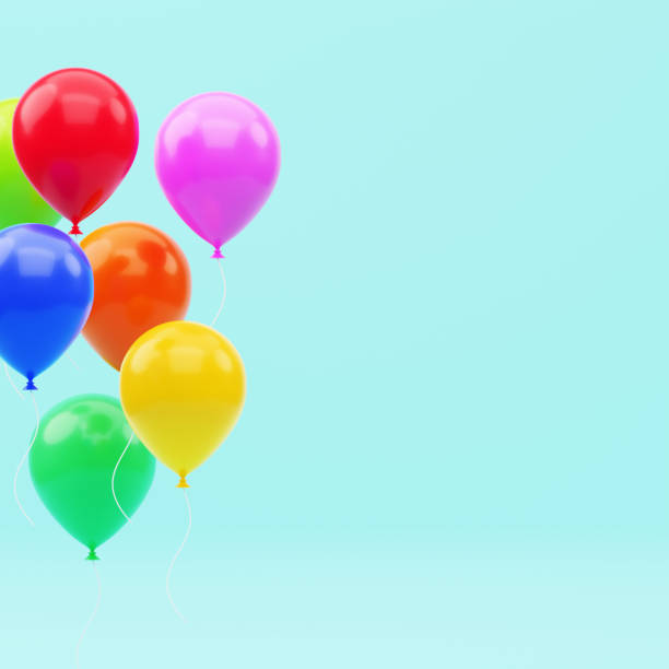 istock Colourful balloon for celebration birthday party event background banner 1463681465