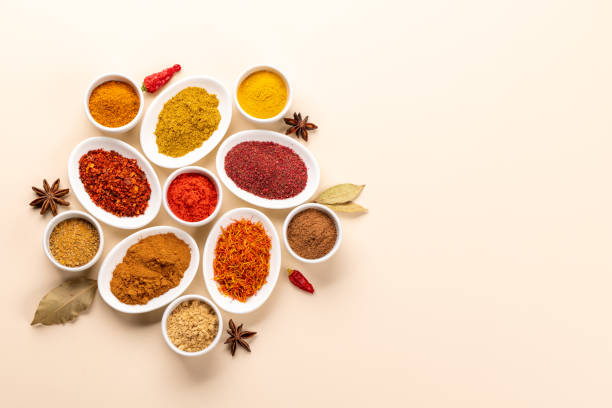 istock Various dried spices in small bowls 1463681789