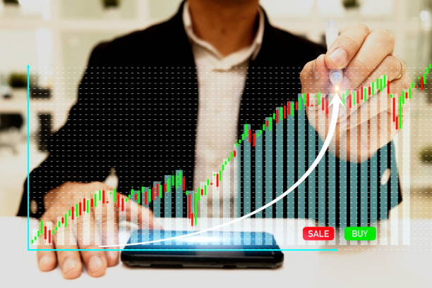 istock Investor and trader concept - trade view graph. 1463684262