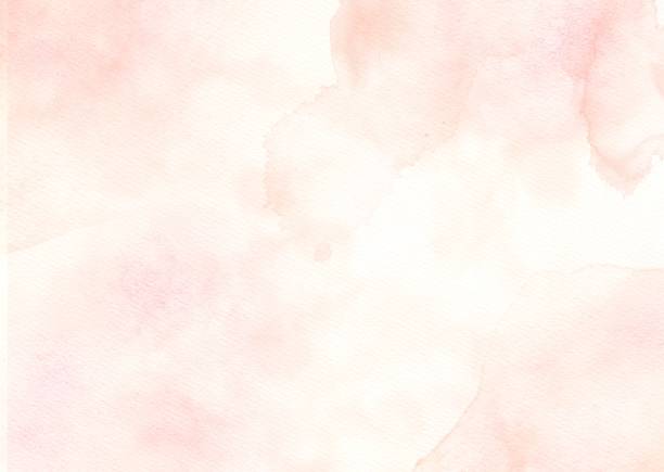 추상 미술 오렌지 수채화 얼룩 수채화 종이에 배경 디자인 템플릿 초대 카드 질감 - pastel colored pattern dirty pink 뉴스 사진 이미지