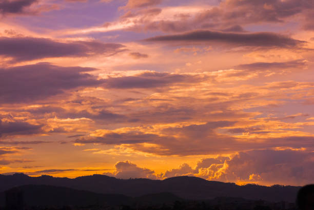 istock Sunset in Guatemala, pollution-free sky and multicolored clouds. 1463700246
