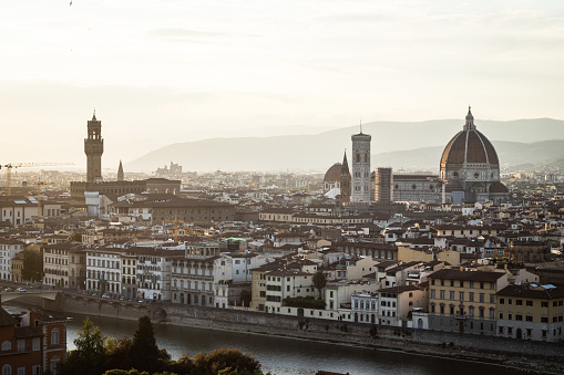 A beautiful view of the city skyline in Florence, Italy