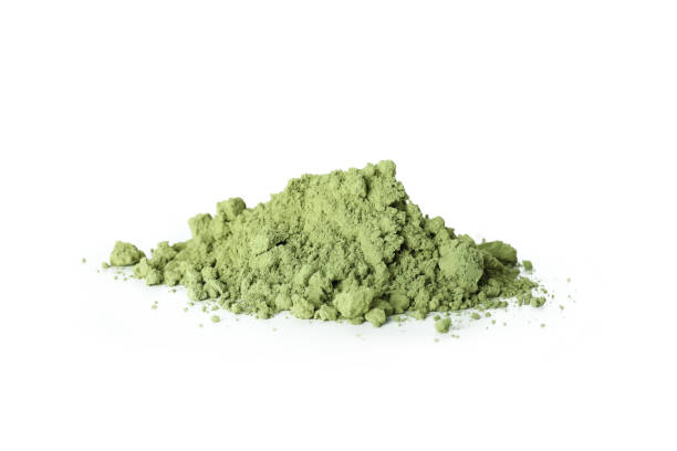 istock Matcha green powder isolated on white background 1463708894