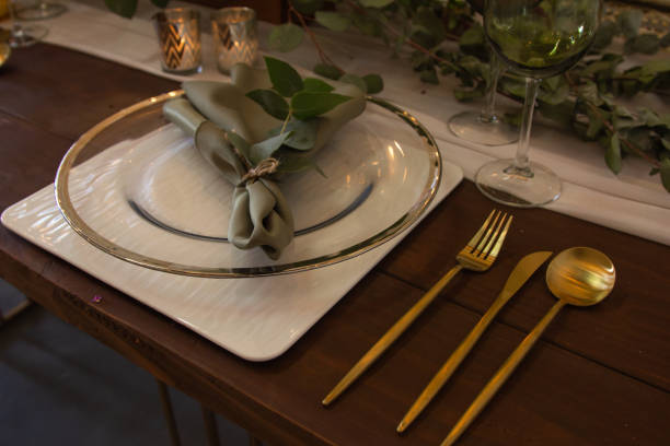 istock Vintage decorated table for a wedding event 1463709264
