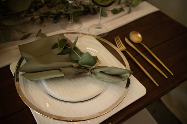 istock Vintage decorated table for a wedding event 1463709391