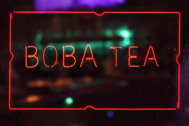 istock Tapioca Tea or Bubble Tea - Boba is Tawainese for Tapioca Vintage Neon Sign 1463713515