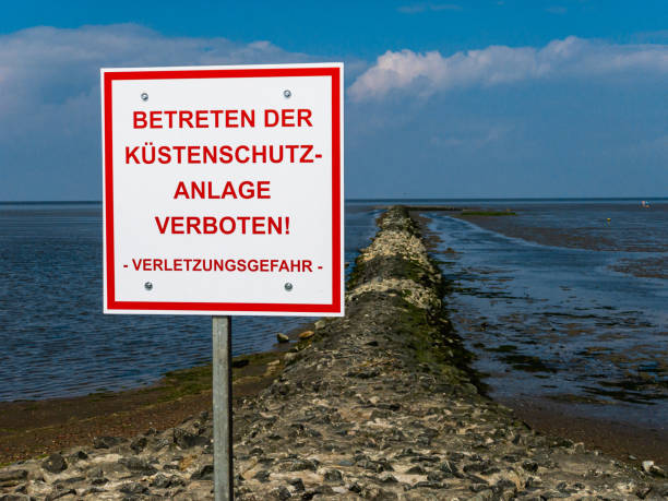 A red/white sign in german saying \